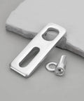 16mm Electric Bike Torque Arm Flat Pad Set For Electric Scooters, Includes 61x21x5mm And 16x12mm Mounting Pads, Easy Install, Durable Steel Construction, Stable Motor Alignment, Dope Upgrade, silver steel arm with screw and washer