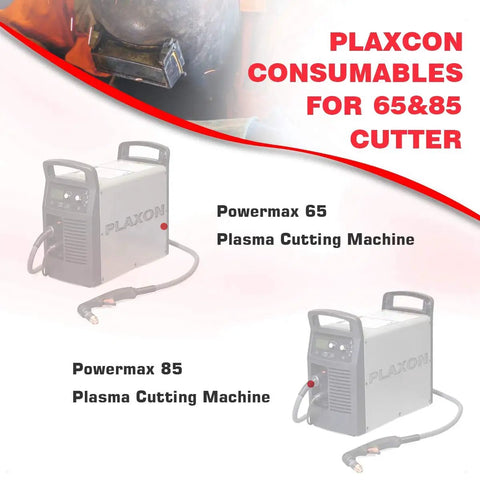 Powermax 65 and 85 plasma cutting machines for 20Pcs Electrode And 20Pcs FineCut Tip Nozzle Set For Powermax 65 85 105 Plasma Cutter Hand And Machine Torch, Premium Copper Plasma Replacement Parts For Precise Cuts, OEM Style Build