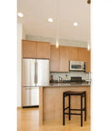 Kitchen view with Daylight LED BR30 Dimmable Flood Bulb for Home and Outdoors 65W Replacement, 9.5W LED illuminating space