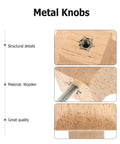 Close-up image of 10 Piece Wooden Dresser And Cabinet Pulls Set For Closet And Drawer Handles Square Solid Wood Knobs Bamboo Vintage Style Furniture Hardware Durable And Easy To Install showing structural details.