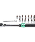 Heavy Duty 5-25Nm Adjustable Click Torque Wrench Set With Stainless Steel Socket Kit For Auto Repair And Engine Work Pro Grade, showing 15 pieces.