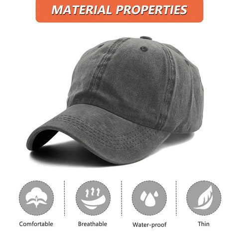 Washed Cotton Baseball Cap With Carrier Air Wing 16 Insignia One Size Grey, showcasing material properties like breathability and comfort.