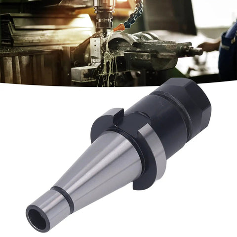 Heavy Duty Milling Chuck Collet Shank Holder For CNC Lathe Operations With Vacuum Quenched Steel Build, close up view.