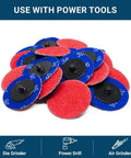2 Inch Quick Change Sanding Discs Ceramic For Drill And Die Grinders Deburring Polishing Rust Removal Metal Prep Paint Stripping