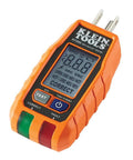RT250 GFCI Outlet Tester With LCD Display For 120V Receptacles Voltage Tester angled view showing backlit LCD and test buttons