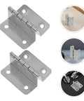 8 Piece Stainless Steel Fold Down Cabinet Hinges With Four Hole Four Fold Design And Right Angle Rotation Workhorse Heavy Duty Bifold Hinges