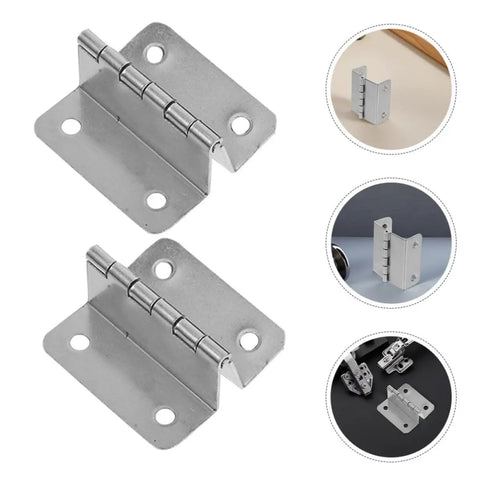 8 Piece Stainless Steel Fold Down Cabinet Hinges With Four Hole Four Fold Design And Right Angle Rotation Workhorse Heavy Duty Bifold Hinges