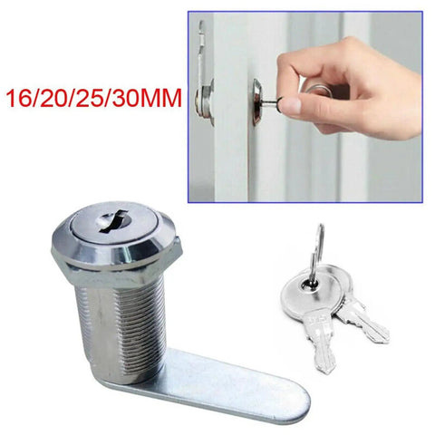 Heavy Duty Metal Mailbox Cam Lock Kit 16mm 20mm 25mm 30mm With 2 Universal Keys One Piece Pack For Secure Mailbox Doors Gates