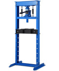 12 Ton Hydraulic Shop Press With Adjustable H Frame And Movable Plates 26000 Lbs Capacity Safety Relief Valve Beefed Up For Auto Repair bearing removal and metal forming