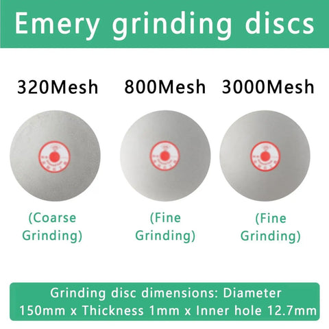 Emery grinding discs 150mm diameter, 1mm thick for Heavy Duty Electric Wet Bench Sander With 150Mm Diamond Grinding Discs.