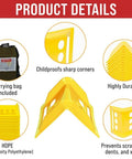 20 Pack 4 Inch Edge Protectors For Flatbed Trucks With Mesh Carrying Case, Yellow Plastic Corner Guards For Ratchet Straps, product details.