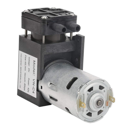 Mini Oil Free Vacuum Pump 24V DC -85 KPa Vacuum 40 Lpm Flow Oilless Design for Industrial Use, compact and durable