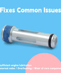 Premium Actuator Oil Supply Filter Replacing 68189847AA showing silver metal design, blue and black sealing rings for Fiat Jeep models.