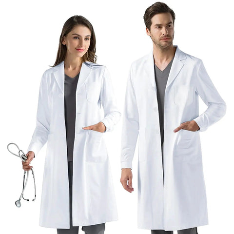 Unisex White Lab Coat For Students And Pros, Spillproof Medical Coat With Durable Fabric, Multi Purpose Lab Jacket in XXL Size