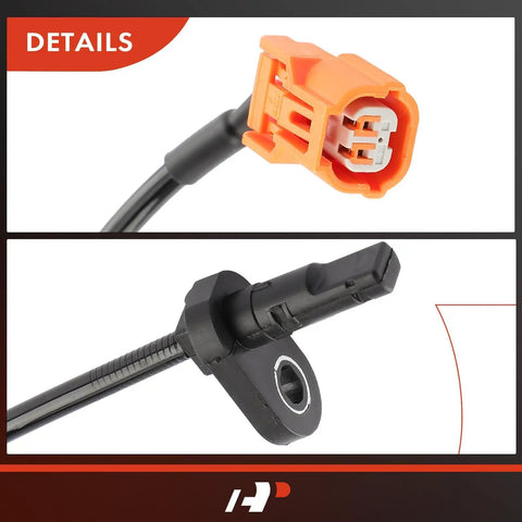 Top Shelf Front Left And Right Abs Wheel Speed Sensor Pair Kit For Honda Accord 2003 To 2007 And Acura Tsx 2004 To 2008 close-up connector detail.