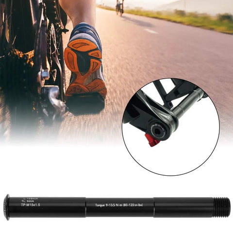 Heavy Duty 15 X 110mm Thru Axle Replacement For Mountain Bike Front Forks forged aluminum alloy, close-up image.