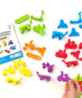 Colorful Neighborhood Wheels Math Counters For Kids With Super Cool Vehicle Designs including bikes and scooters for preschool sorting.