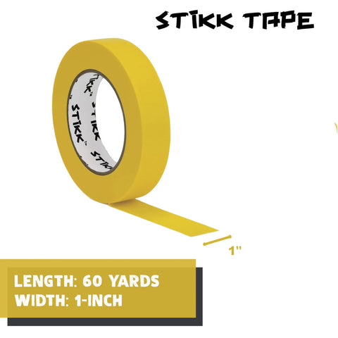 Painter Tape For Sharp Lines And Clean Edges 1 Inch By 60 Yards Yellow Masking Tape For DIY Paint Projects Removable With No Residue And No Tears Ideal For Edges Trim Ceilings And Color Blocking