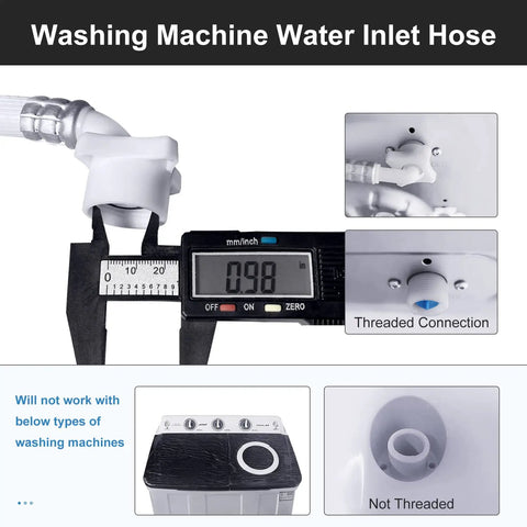 Heavy Duty Washing Machine Hose Kit With 90 Degree Elbow Quick Connect Portable Water Inlet Supply Line For Most Washing Machines Easy Hookup Three Layer Design High Pressure Corrosion And Wear Resistant