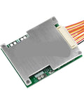 Built Tough 13S 48V BMS Board For 18650 Lithium Packs, compact design with wires for electric ride setups.