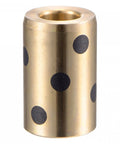 Hassle Free 8Mm Bore 15Mm OD Brass Graphite Bushings Self Lubricating Sleeve Bearings with polished brass surface and black graphite dots.