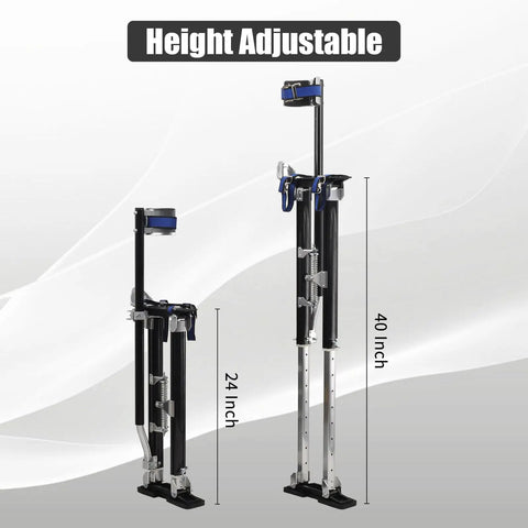 Height Adjustable Drywall Stilts You Can Rely On 24 to 40 Inch Aluminum Lifts for Painting Finishing Pruning Branches Cleaning