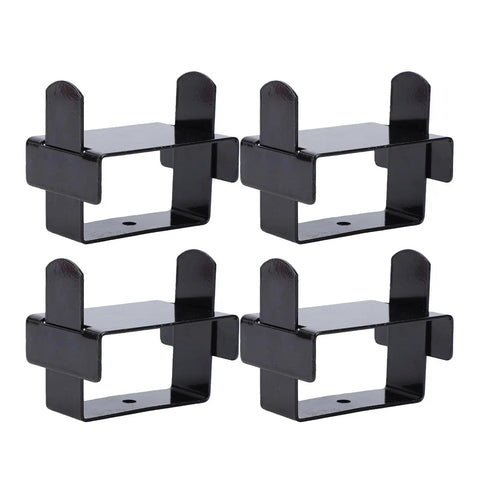 Heavy Duty Leaf Spring Clamp Kit Stainless Steel For 2.5 Inch Wide Suspension Springs With Repair Clips, 4 black clamps