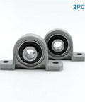 Double Pack Self Aligning Pillow Block Bearing Set Fits 15mm Shafts With Rock Solid Cast Iron Housing Chrome Inserts 2PCS