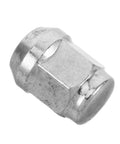 Silver alloy nut from the Alloy Wheel Hub Flange Bolts And Nuts Kit For ATV And Go Kart Easy Install Heavy Duty Screws