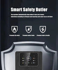 Wall Mounted Instant Hot Water Dispenser With 2200W Heating Power for quick boiling water, sleek black design with safety features.