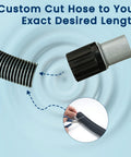 Go-To 25 Foot Pool Vacuum Hose With 14 Inch Weighted Head And Swivel Cuff Pro Grade Cleaning Kit with cut-to-length feature