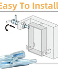 Heavy Duty Retractable Indexing Plunger Pin M10 Stainless Steel Spring Loaded Safety Latch installation guide with components.