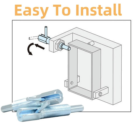 Heavy Duty Retractable Indexing Plunger Pin M10 Stainless Steel Spring Loaded Safety Latch installation guide with components.