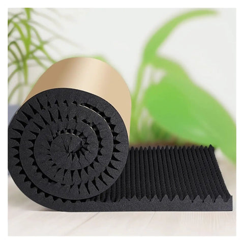 Self Adhesive 2 Cm Thick Egg Crate Acoustic Foam Panels For Home Studio And Office Gray Polyurethane Sound Absorbing Wall Tiles.