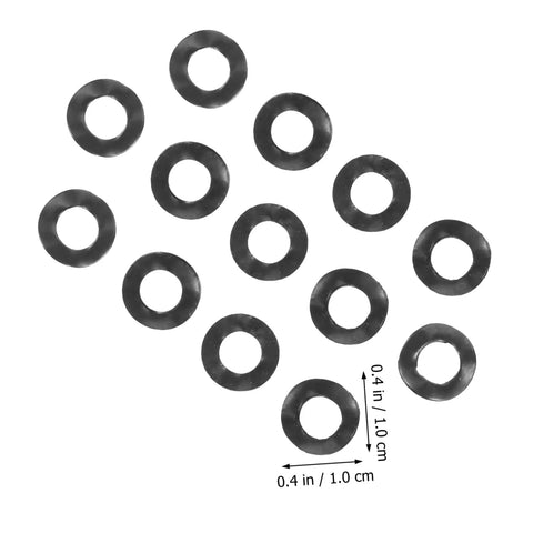 500 Piece Wave Washers Set Spring Steel Compression Gaskets Kit For Machine Repair, 0.4 in black washers