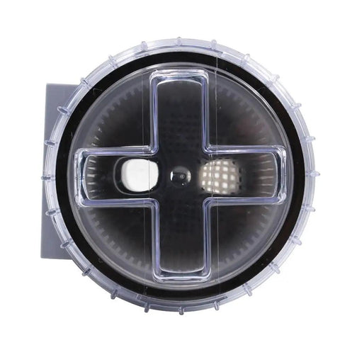Top view of Rugged Boat Water Intake Strainer Fittings For Marine Engine Cooling Seawater with transparent cover