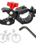 Beefed-Up U Lock Holder Clamp for Heavy Duty Bike Locks with metal mount, red knob, and included Allen wrench