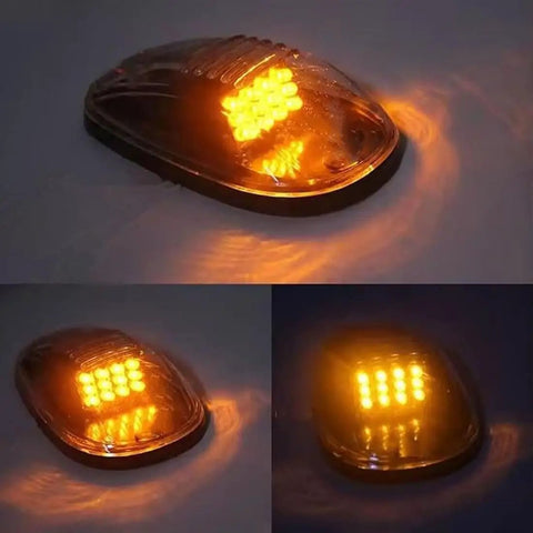 Upgrade Solar Cab Lights For Trucks No Drill Roof LED Marker Lights With Vibration Sensor Solar Powered Waterproof Clearance Lights