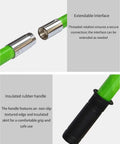 Pro Grade Adjustable Green High Voltage Hook Safety Pole Portable showing extendable interface and insulated rubber handle