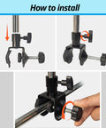 How to install the Boat Flag Pole Kit 12x18 Marine Grade Stainless Steel With Storage Bag Adjustable Flagpole Holder step by step.