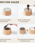 Steps for using Reusable Silicone Seal Kit For Nespresso VertuoLine Pods to convert disposable capsules into reusable.