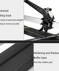 Heavy Duty Tile Cutter For Floors And Walls 1200 mm Manual Tile Cutter With Spare Wheel All Steel Frame showing cutting track and base detail