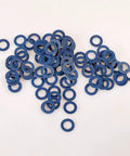 Oil Drain Plug Gasket Replacement Kit For Toyota Lexus Scion Aluminum Crush Washer Seals Heavy Duty 100 Pack Fits OEM 9043012031 90430T0024 9043012018 90430C0005, blue aluminum washers