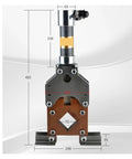 Heavy Duty Hydraulic Square Pipe Cutter For 50mm Steel Tubing, showing precise cutting edges and hydraulic mechanism.