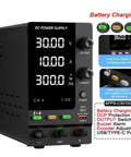 Adjustable 0 To 30V 0 To 10A DC Power Supply For Lab Use With Dual Display showing voltage and current settings