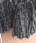Lux Real Rabbit Fur Trim Pelt In Black 3m Long By 6cm Wide Premium Rabbit Hide Skin Fur Trim Covered Edge For Easy Sewing
