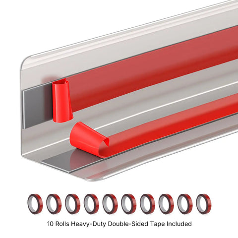 Heavy Duty 304 Stainless Steel Wall Corner Guards 10 Pack 2X2X48 Inch 90 Degree Rounded Corner Protectors With No Sweat Tape Install Smooth Metal Wall Edge Trim For Home And Commercial Protection with double-sided tape.