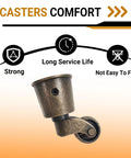 Four Pack Cup Style Swivel Casters For Furniture, Vintage Round Cup Wheels, strong, durable, showcases comfort and longevity.