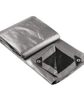 18x24 Foot Heavy Duty Waterproof Tarp Tarpaulin 10 Mil With Eyelets And Reinforced Edges Reversible Shade Canopy folded