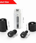 Master Crafted Five Piece O2 Oxygen Sensor Socket Kit With Offset 6 Point Low Profile Head shows sizes and shapes of individual sockets.